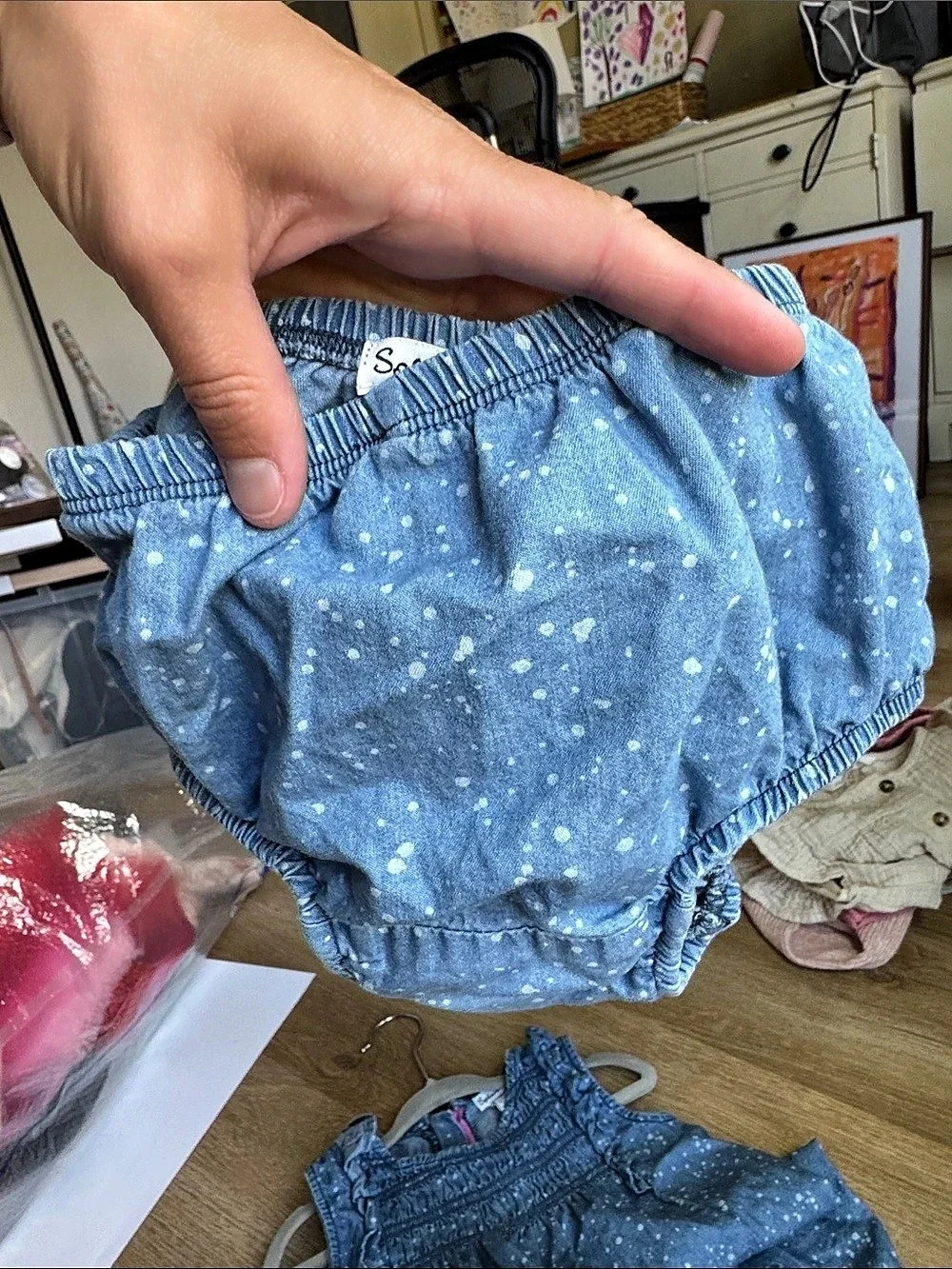 Splendid Baby Blue Polka Dot Set 12-18M